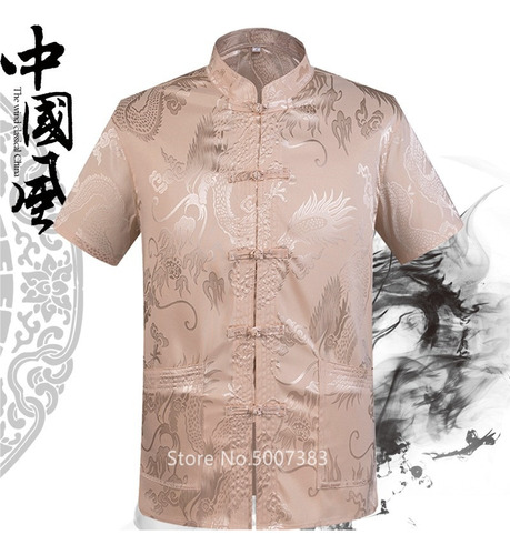 Traje De Satén Madarin Tang Para Hombre, Camisas De Kung-fu