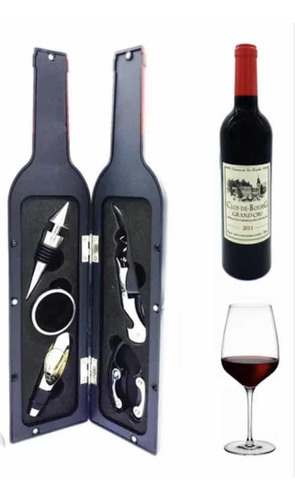 Sacacorchos,set De Accesorios Para Vino En Forma De Botella