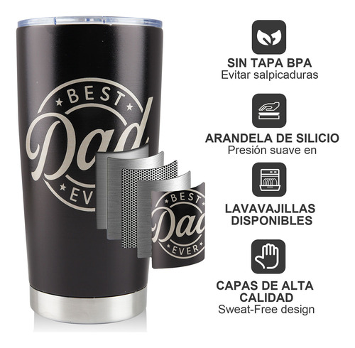 Taza De Café Para Hombres Regalos Para Papá Acero Inoxidable