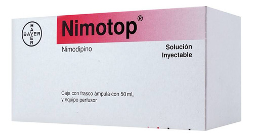 Nimotop Solución Inyectable 10 Mg/50 Ml, 1 Frasco Ámpula 50 Ml + Equipo Perfusor De Polietileno
