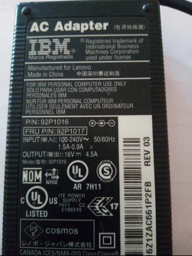 Cargador De Laptop Ibm