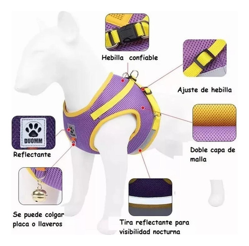 Cómodo Arnés Y Correa Para Perros Y Gatos