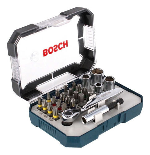 Juego De Puntas Dados Y Matraca Bosch 26 Piezas  2607017407