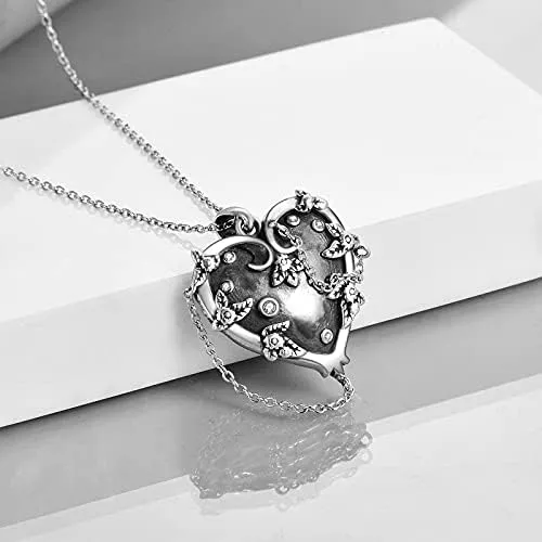 Collar Con Colgante De Corazón De Bruja, Joyería Gótica De P