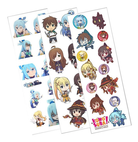 Plancha De Stickers De Konosuba Anime