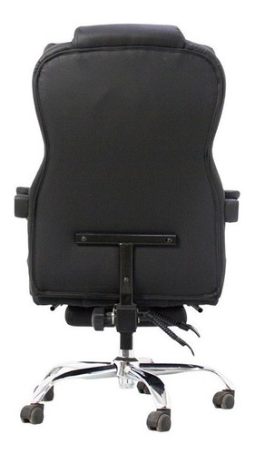 Imagen 5 de 5 de Silla de escritorio Su Ferretería Online Y818 ergonómica negra con tapizado de cuero sintético