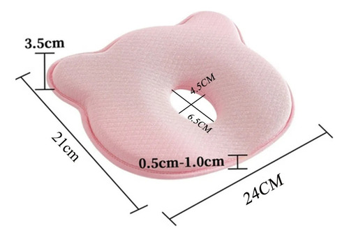 Almohadas Para Bebés Cojín Cabeza Plana Anti-plagiocefalia Celeste
