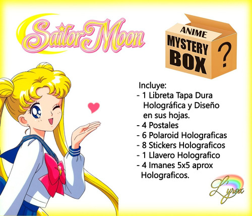 Sailor Moon Caja Misteriosa Mystery Box Anime Manga Kawaii