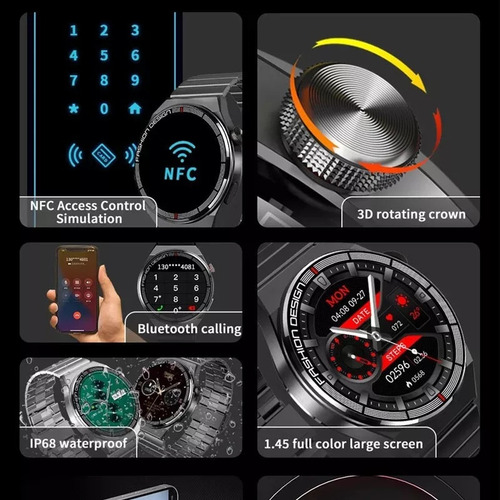 S Reloj Inteligente De Llamadas Bluetooth H4 Max Nfc