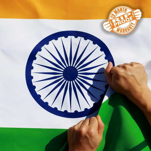 Bandera De La India De 3 Capas Con Tecnología A Prueba De Ra