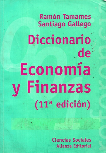 Diccionario De Economia Y Finanzas Ramon Tamames