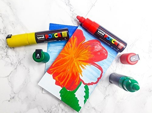 Marcador Posca Negro De Pintura Acrílica Base De Agua Pc-7m