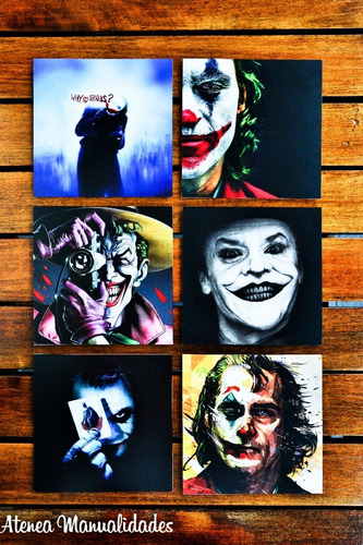 Set 6 Cuadros Guason Joker Deco Hogar Muebles Pelicula Comic