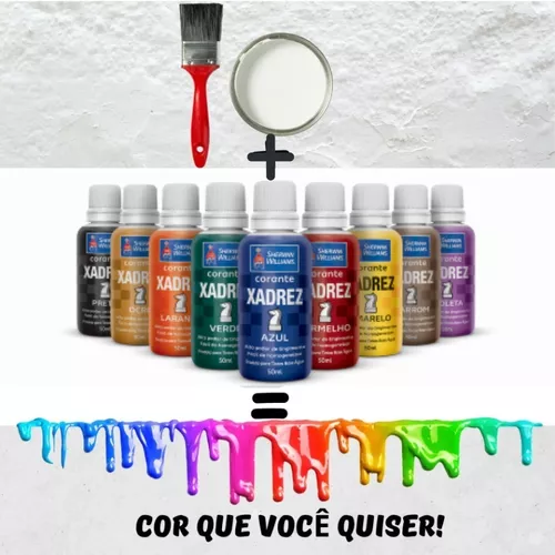 Corante Pigmento Liquido Xadrez Bisnaga 50ml - kit com 6un