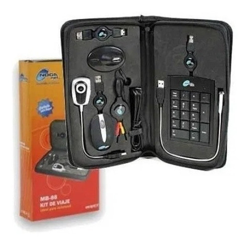 Imagen 1 de 10 de Kit Usb Mb-88 Noganet Portable Teclado Cámara Mouse Auri Luz