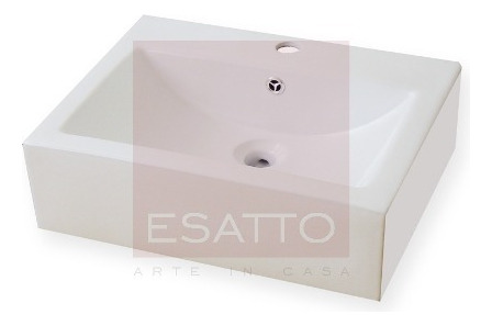 Lavabo de baño de sobreponer Esatto Econokit Arco blanco