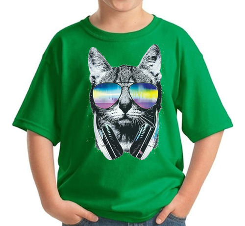 Pekatee Gato T-shirt Gafa Sol Niño Camiseta