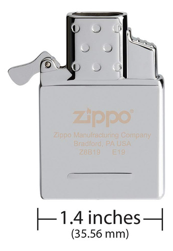 Encendedor De Butano Zippo 65827, Linterna Doble, 1,4 L X 0,