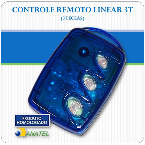 Controle Remoto Linear Hcs - 3 Teclas.