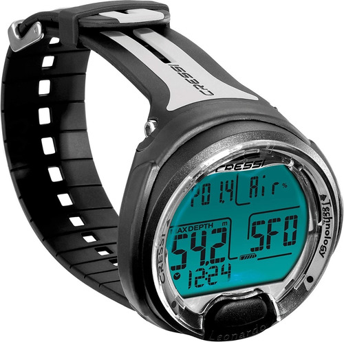 Reloj De Buceo Cressi Leonardo Acuático Unisex Malla Negro/gris