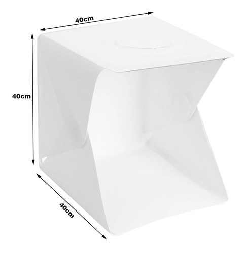 Estudio Grande Fotografico Portatil 40x40x40 Cm Cubo Luz Led Plegable Para Todo Tipo De Productos