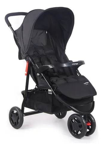 Carrinho De Passeio Para Bebê Delta (Até 15kg) Preto - Voyage