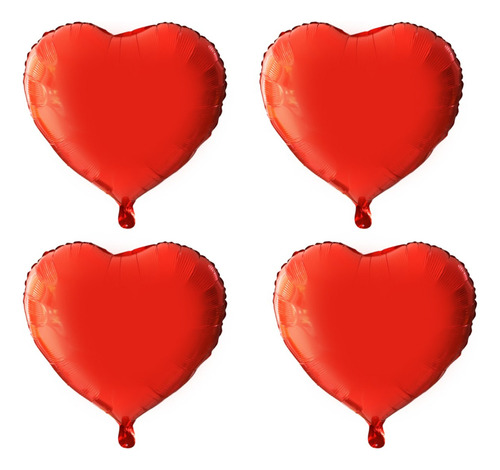 10 Globo Corazon Metálico Rojo 20in 14 Febrero Amor Valentín