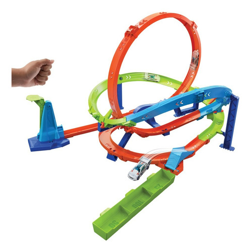 Hot Wheels Action Pista Desafío Del Ciclón Multicolor