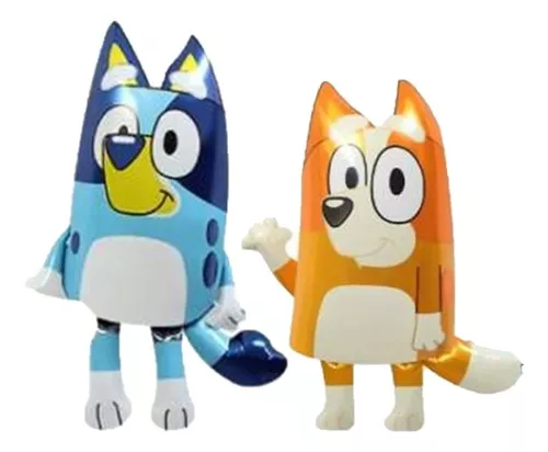 Pack 6 Globos 2 Personaje Bluey Y Bingo Y 4 Redondos 45 Cms