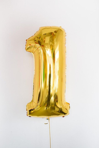 Balão Número Metalizado 16 Pol Dourado - Escolha Seu Número Cor 1 Dourado