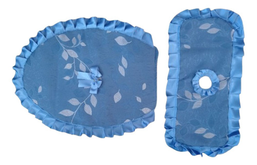 Set De Baño Funda De Tapa En Azul