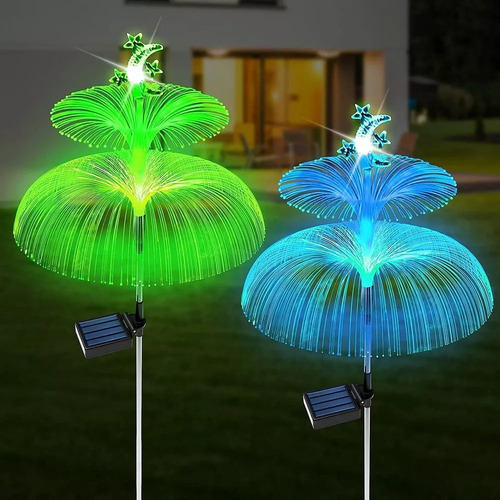 Luces De Navidad Luz Solar De Jardín Luz De Medusa,2pcs