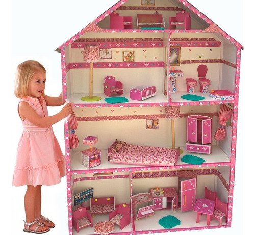 Casa Infantil Barbie Luz Muñeca Muebles  Vika Voogy M88