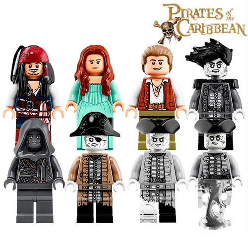 Kit 8 Bonecos Compatível Lego Piratas Do Caribe 5 - Promoção