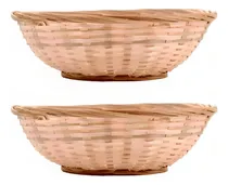 Comprar Set X 2 Panera Redonda De Mimbre 22cm Pan Tostadas Galletas