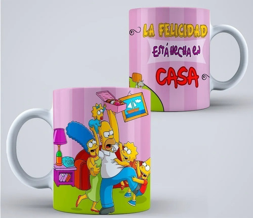 Imagen 6 de 9 de Plantillas Para Tazas Diseño Los Simpsons Sublimar Imprimir
