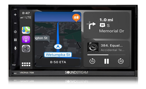 Pantalla Soundstream 7 PuLG Vrcpaa-70m Carplay Androidauto