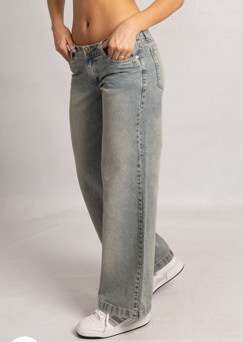 Pantalón Oxido Low-rise Jeans Tiro Bajo Diseño Dp