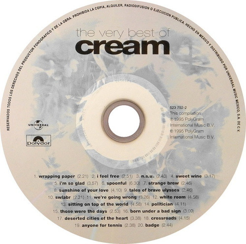 Cd The Very Best Of Cream