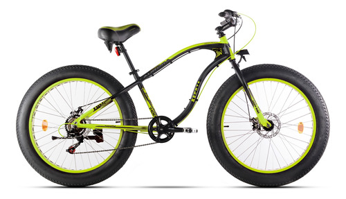 Bicicleta Fat Bike Aurora Bacota *ahora 12 Y 18* Color Negro/Amarillo