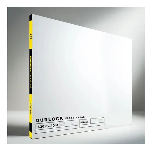 Placa Durlock Est 9,5mm 120x240 Cielorrasos Tabiques Gris