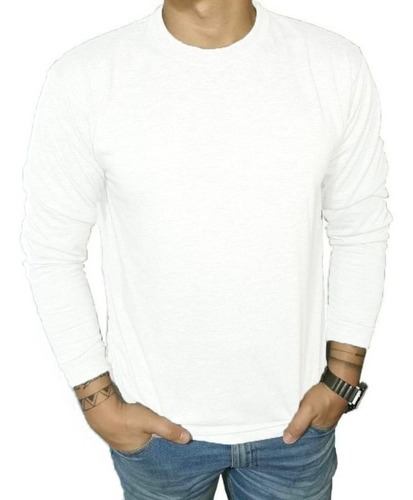 Imagen 1 de 3 de Camibuso Cuello Redondo Manga Larga Hombre
