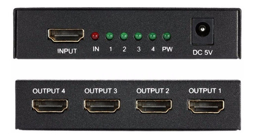 Imagen 8 de 8 de Divisor Splitter Hdmi 1 Entrada 4 Salidas 1080p 3d