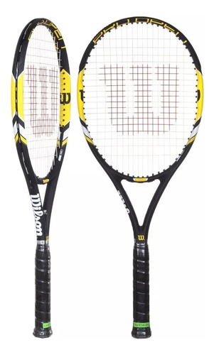Raqueta Wilson Pro Open 100 Racqs Palermo !!! Negro - Amarillo 4 3/8