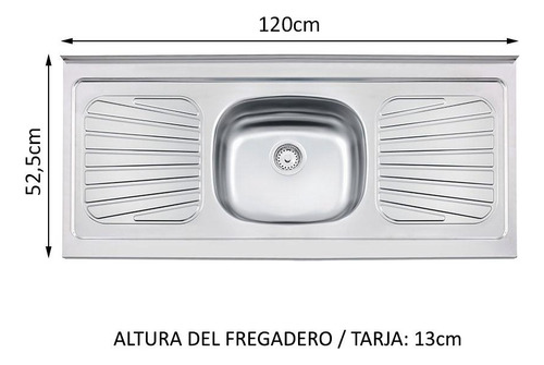 Cocina Integral Completa Madesa Glamy 200cm Con Tarja Mb Color Marrón/Blanco