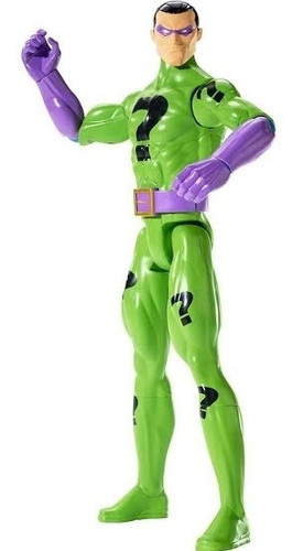Boneco Charada/the Riddler Liga Da Justiça Mattel 30cm. (Usado)