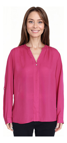 Blusa Mujer Lisa Estampado Magenta Fashion's Park