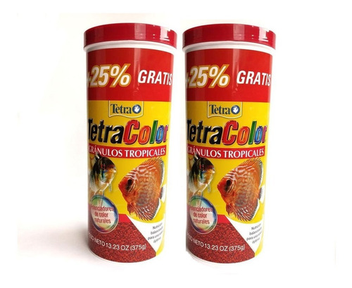 2 Tarros Tetra Color Granulo 300+75gr Edicion Especial 375gr