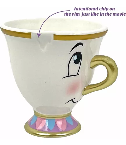 Taza de Chip, de La Bella y la Bestia, de Disney, con impresión de pan de  oro