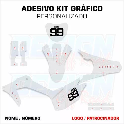 Adesivo Gráfico Moto Trilha Motocross Yamaha Yz 250 450